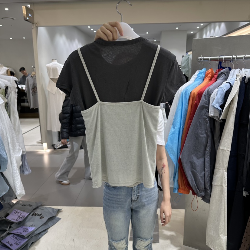 BENE韓國直郵實拍女裝新品熱賣推薦休閑時尚26春夏職業T恤BENET恤