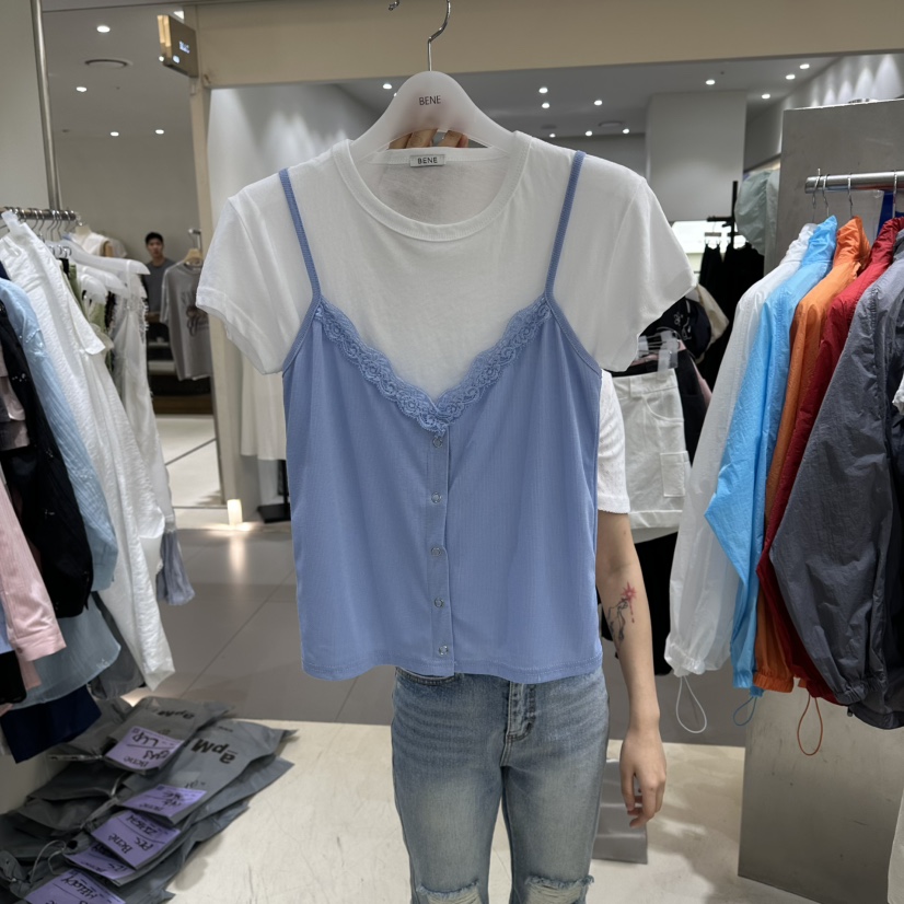 BENE韓國直郵實拍女裝新品熱賣推薦休閑時尚26春夏職業T恤BENET恤圖色5