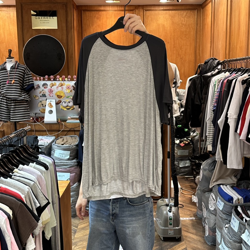 GARMENT-P韓國代購女裝新款職業熱賣人氣休閑時尚T恤插肩袖GARMENTT恤圖色3