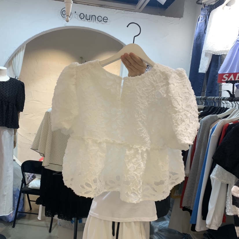 OZ韓國直郵女裝新品休閑26春夏熱賣人氣時尚職業襯衫蕾絲衫OZ.ounce襯衫/蕾絲衫