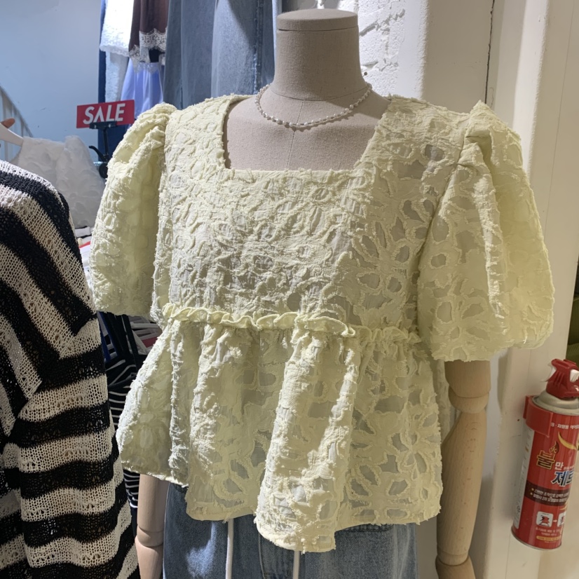 OZ韓國直郵女裝新品休閑26春夏熱賣人氣時尚職業襯衫蕾絲衫OZ.ounce襯衫/蕾絲衫圖色1