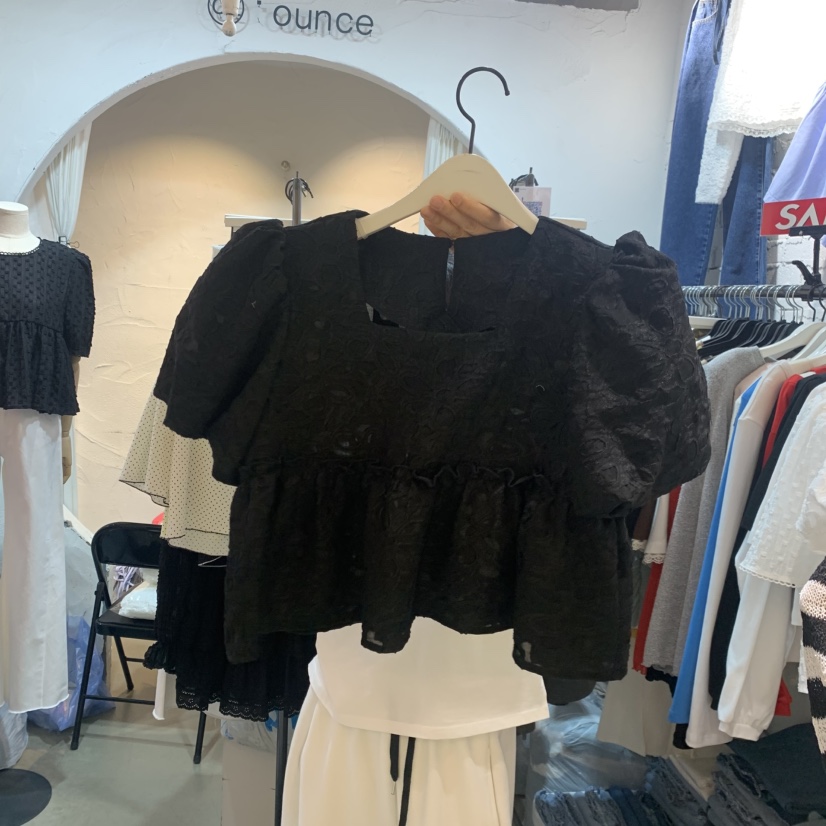 OZ韓國直郵女裝新品休閑26春夏熱賣人氣時尚職業襯衫蕾絲衫OZ.ounce襯衫/蕾絲衫圖色3