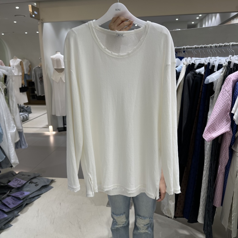 BENE韓國直郵實拍女裝新款推薦熱賣26春夏時尚人氣長袖T恤BENE長袖T恤圖色1