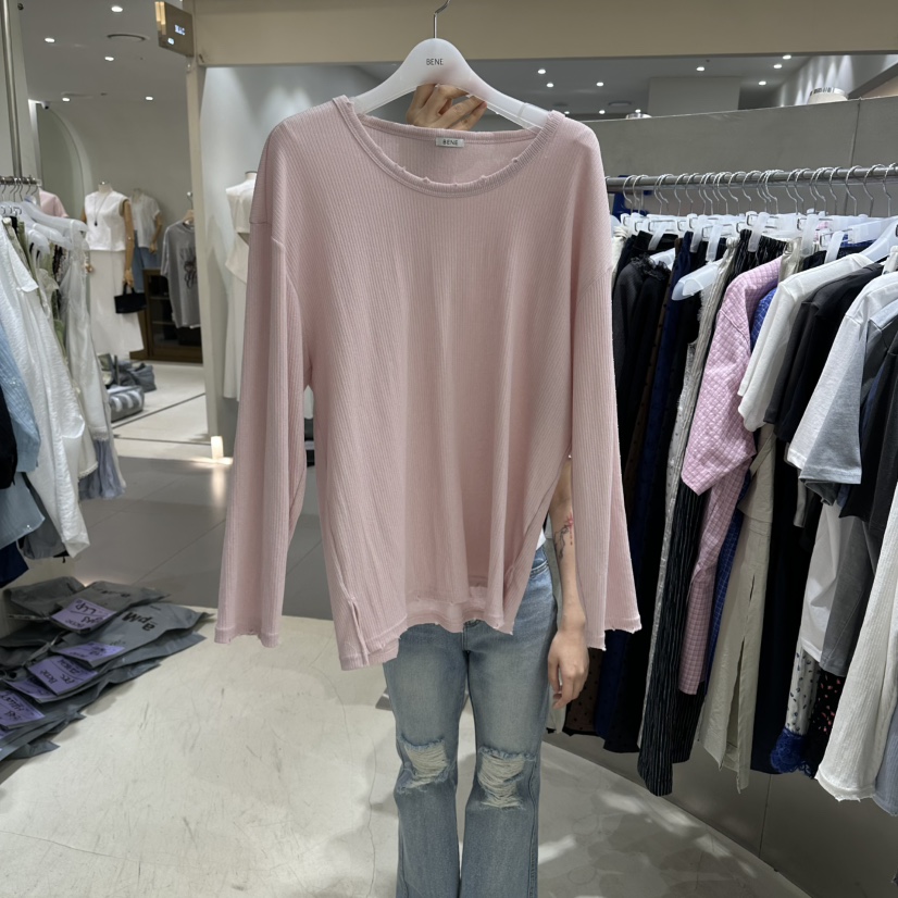 BENE韓國直郵實拍女裝新款推薦熱賣26春夏時尚人氣長袖T恤BENE長袖T恤圖色3