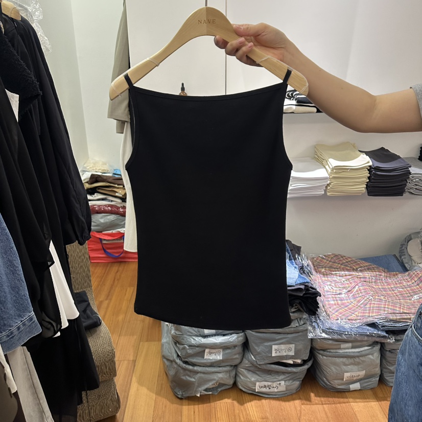 NAVE韓國直郵實拍女裝新品休閑熱賣26春夏職業人氣吊帶背心NAVE吊帶/背心圖色4黑色