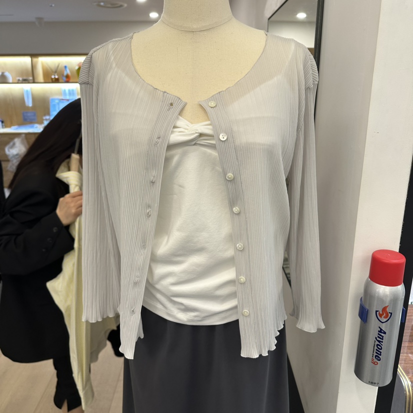 ROUNDER韓國東大門代購女裝新品26春夏推薦針織衫褶裥紐扣ROUNDER針織衫圖色4