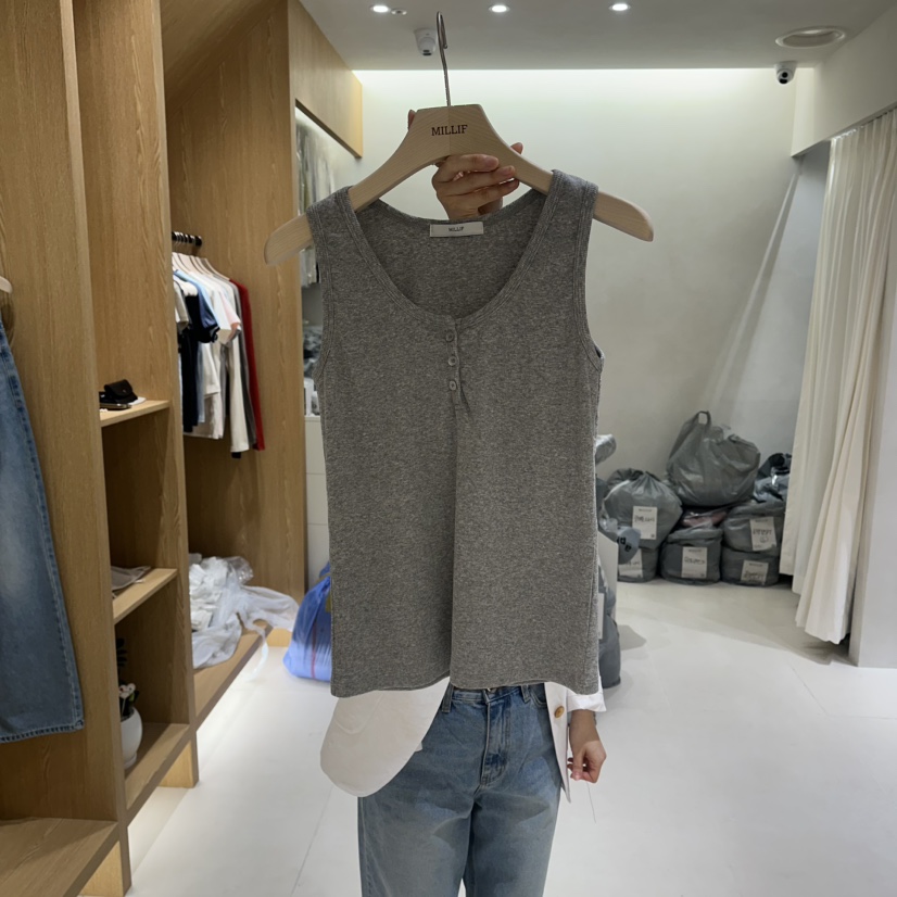 MILLIF韓國東大門直郵女裝新品時尚熱賣人氣職業吊帶背心MILLIF吊帶/背心圖色3