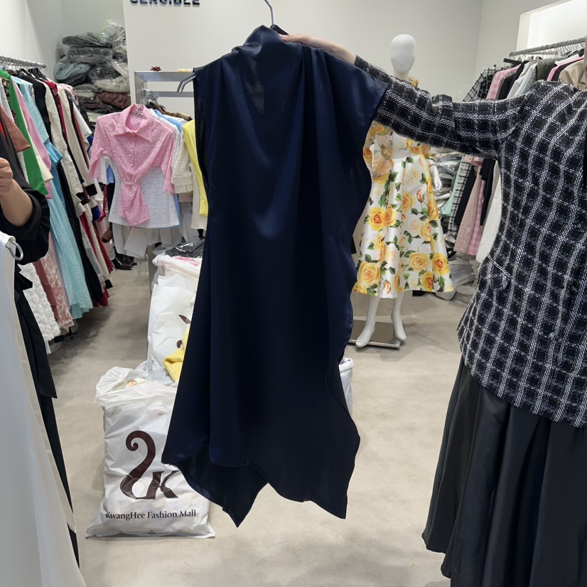 SENSIBLE-S韓國直郵女裝新款職業連衣裙不對稱含腰帶拉鏈長款SENSIBLE連衣裙