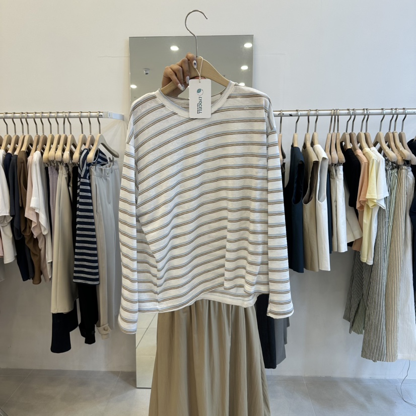 FUNNY POWDER韓國東大門直郵女士新品熱賣推薦26春夏長袖T恤THE FUNNY長袖T恤圖色1