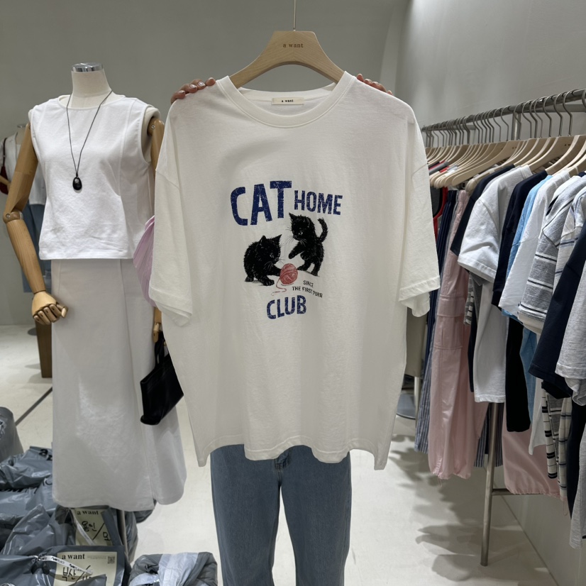 A WANT韓國直郵實拍女裝新款推薦職業休閑人氣時尚26春夏T恤A WANTT恤圖色1