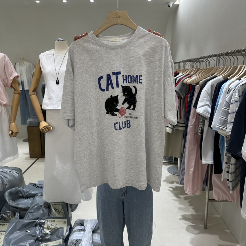 A WANT韓國直郵實拍女裝新款推薦職業休閑人氣時尚26春夏T恤A WANTT恤圖色2