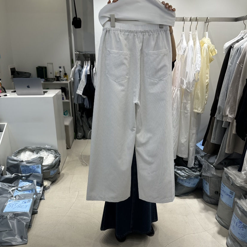 RICH SISTER韓國東大門代購女裝新品職業人氣休閑褲條紋RICH SISTER休閑褲