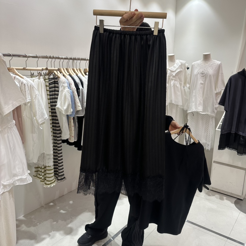 MINI UNNI韓國東大門代購女裝新款人氣半身裙中短裙條紋MINI UNNI半身裙/中短裙圖色2