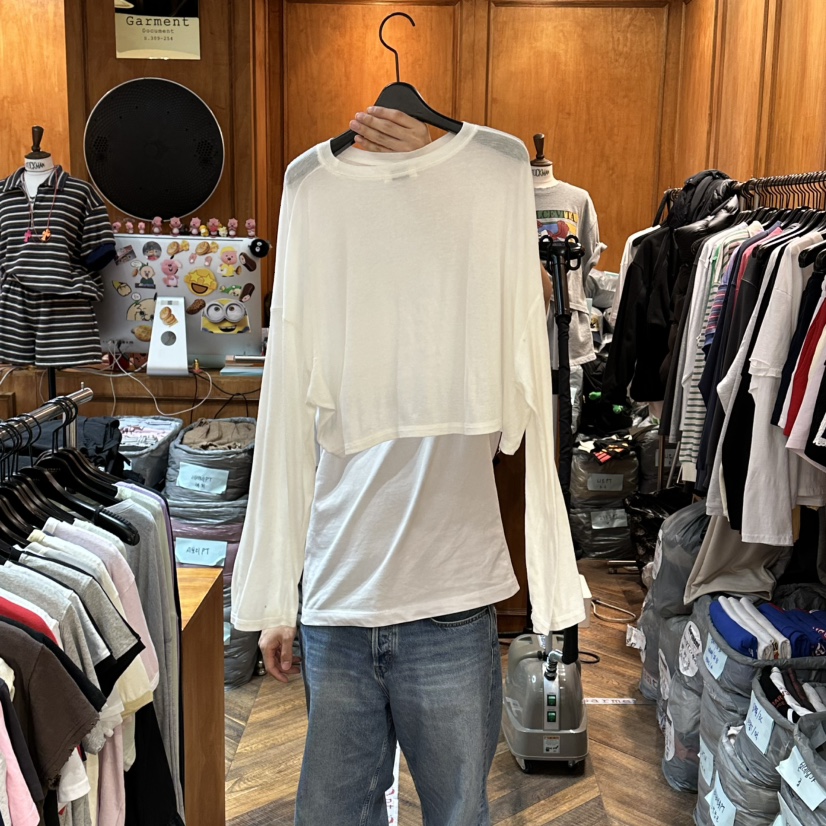 GARMENT-P韓國東大門直郵女士新款時尚休閑職業熱賣長袖T恤GARMENT長袖T恤