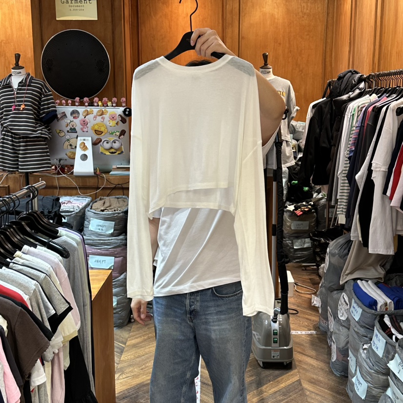 GARMENT-P韓國東大門直郵女士新款時尚休閑職業熱賣長袖T恤GARMENT長袖T恤圖色1