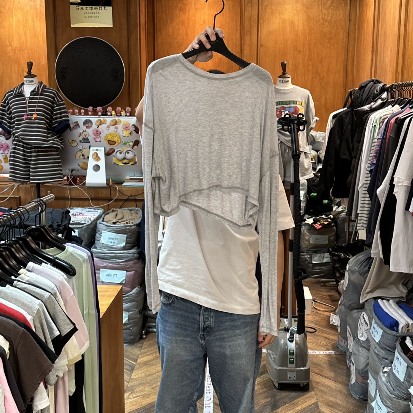 GARMENT-P韓國東大門直郵女士新款時尚休閑職業熱賣長袖T恤GARMENT長袖T恤圖色2