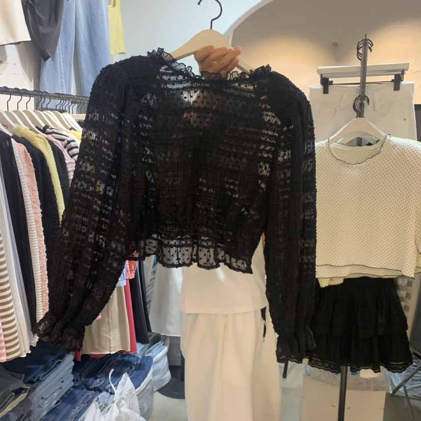 OZ韓國直郵實拍女裝新品人氣推薦職業休閑26春夏襯衫蕾絲衫OZ.ounce襯衫/蕾絲衫