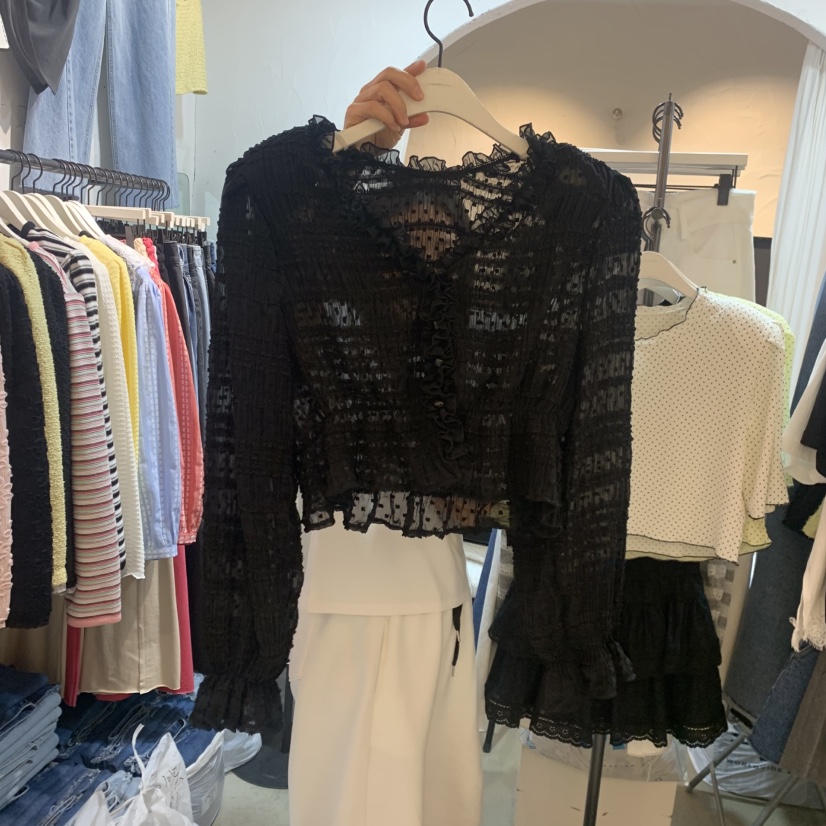 OZ韓國直郵實拍女裝新品人氣推薦職業休閑26春夏襯衫蕾絲衫OZ.ounce襯衫/蕾絲衫圖色2