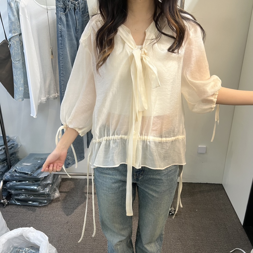 MORE THAN YESTERDAY/LOVE YOU SO MUCH韓國代購女士新品職業襯衫蕾絲衫LYSM/MORE THAN YESTERDAY襯衫/蕾絲衫圖色2