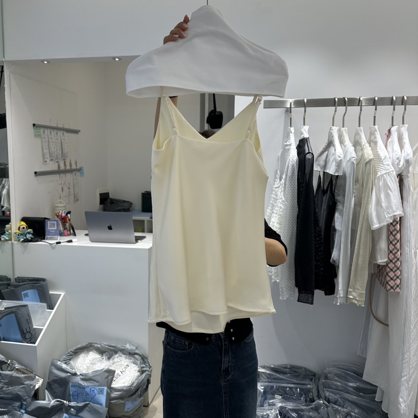 RICH SISTER韓國東大門直郵女士新品熱賣推薦吊帶背心緞面RICH SISTER吊帶/背心