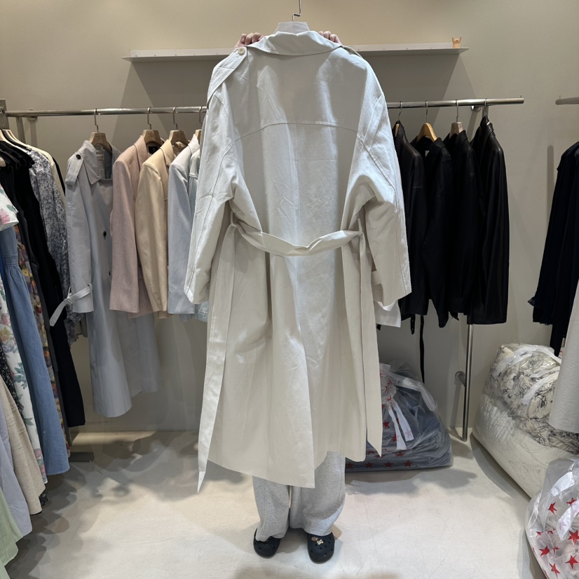 HER/PLAYLIST韓國代購女士新品時尚職業熱賣長款風衣含腰帶HER/PLAYLIST長款風衣