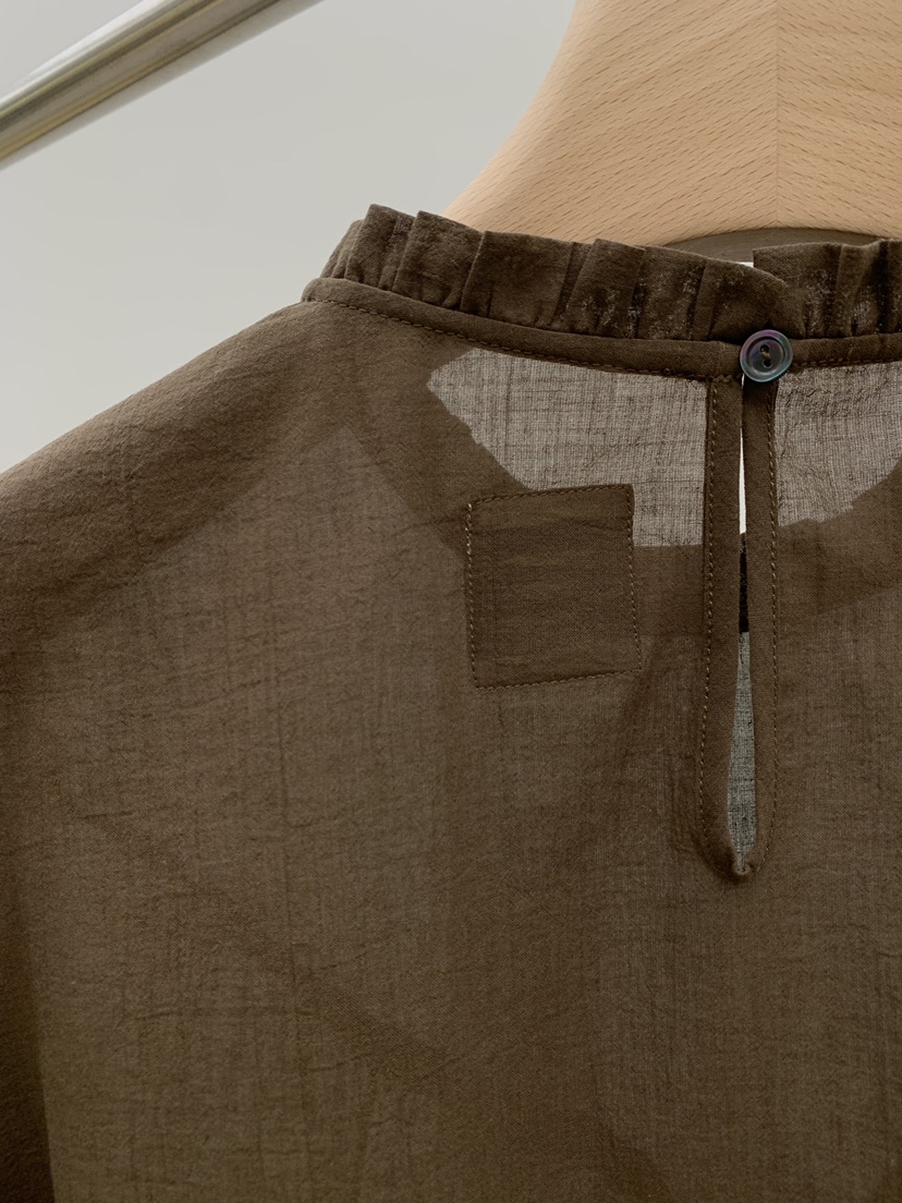 LEGACY BONE韓國直郵女士新品人氣26春夏襯衫蕾絲衫褶皺LEGACY BONE襯衫/蕾絲衫