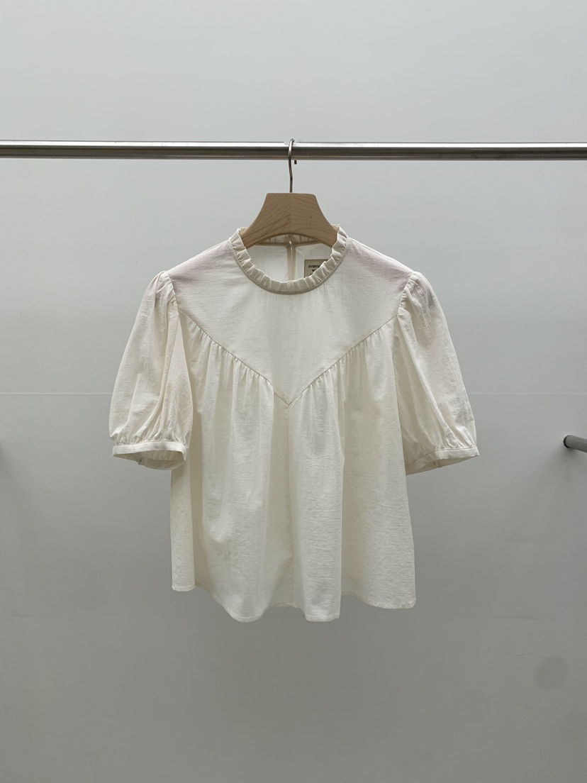 LEGACY BONE韓國直郵女士新品人氣26春夏襯衫蕾絲衫褶皺LEGACY BONE襯衫/蕾絲衫圖色1