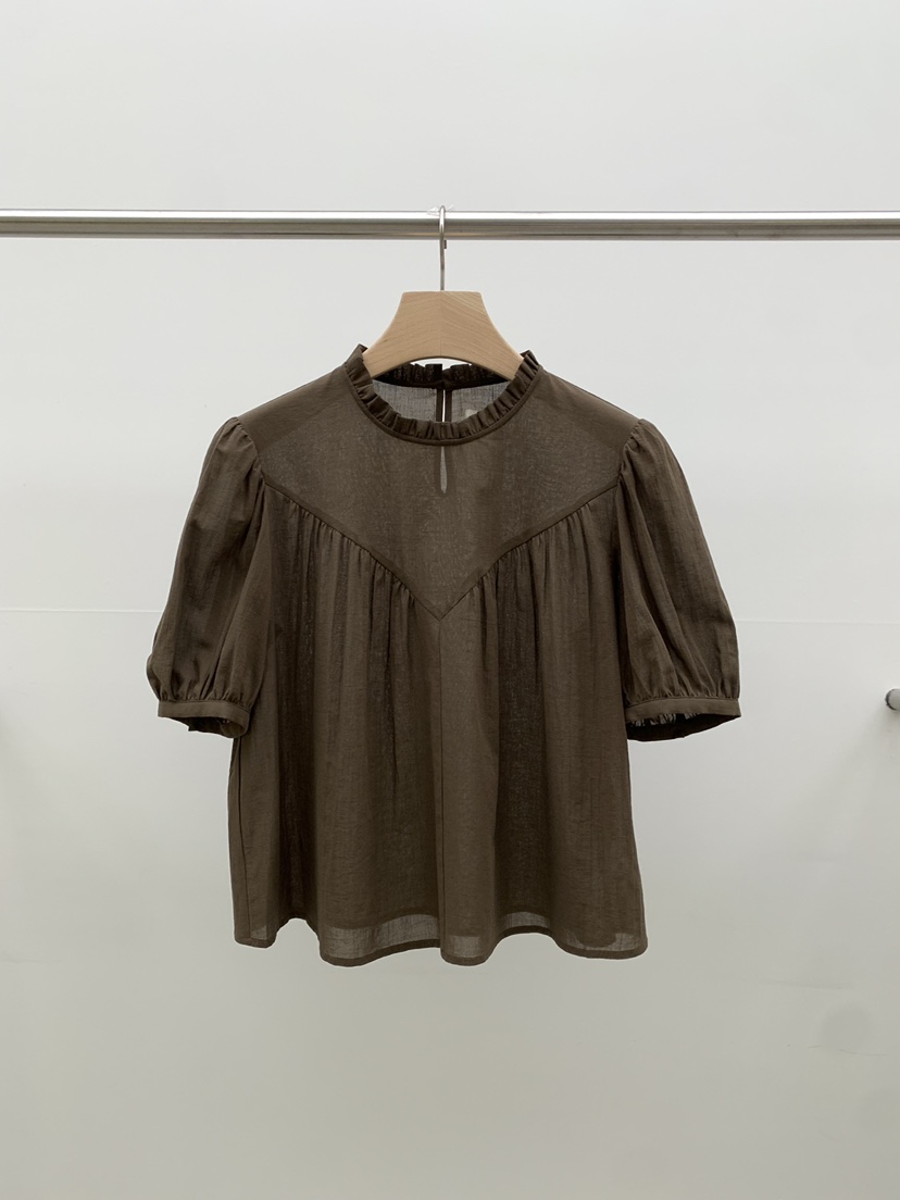 LEGACY BONE韓國直郵女士新品人氣26春夏襯衫蕾絲衫褶皺LEGACY BONE襯衫/蕾絲衫圖色2