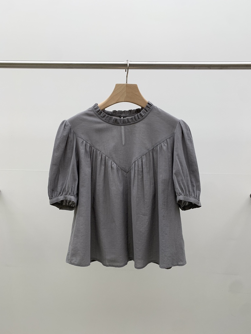 LEGACY BONE韓國直郵女士新品人氣26春夏襯衫蕾絲衫褶皺LEGACY BONE襯衫/蕾絲衫圖色3