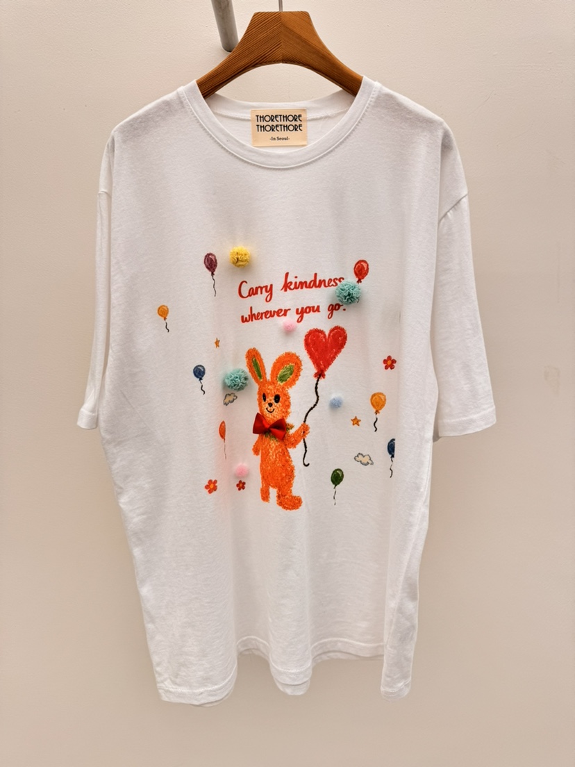 THORE韓國直郵女士新款推薦職業時尚休閑人氣26春夏熱賣T恤THORET恤圖色1