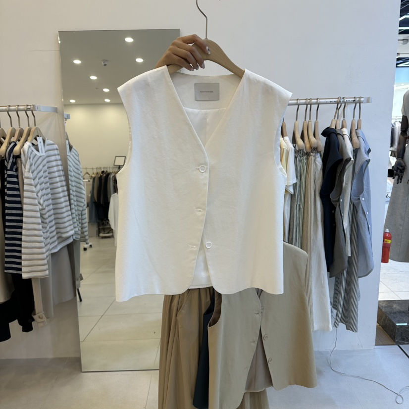 FUNNY POWDER韓國東大門代購女裝新款熱賣人氣休閑26春夏馬甲THE FUNNY馬甲圖色1