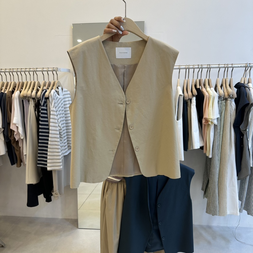 FUNNY POWDER韓國東大門代購女裝新款熱賣人氣休閑26春夏馬甲THE FUNNY馬甲圖色2