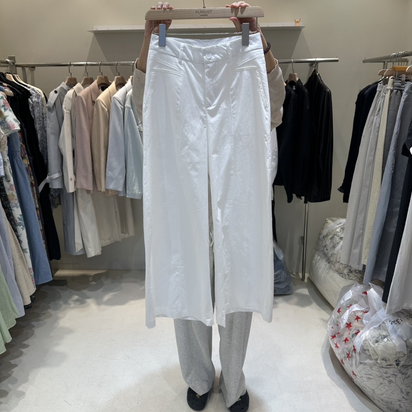 HER/PLAYLIST韓國東大門代購女士新款26春夏休閑褲直筒褲HER/PLAYLIST休閑褲圖色1