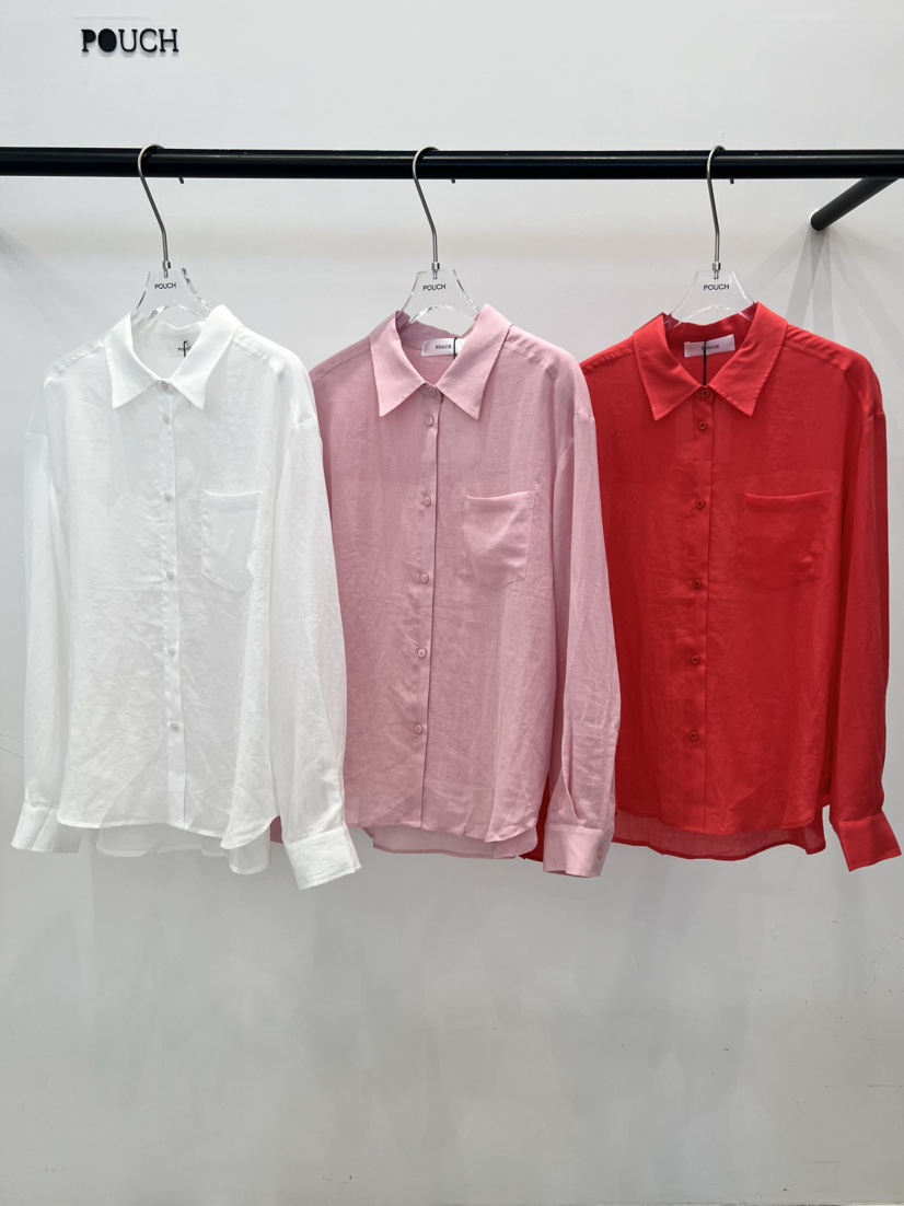 POUCH韓國東大門直郵女士新款人氣職業時尚熱賣襯衫蕾絲衫POUCH襯衫/蕾絲衫