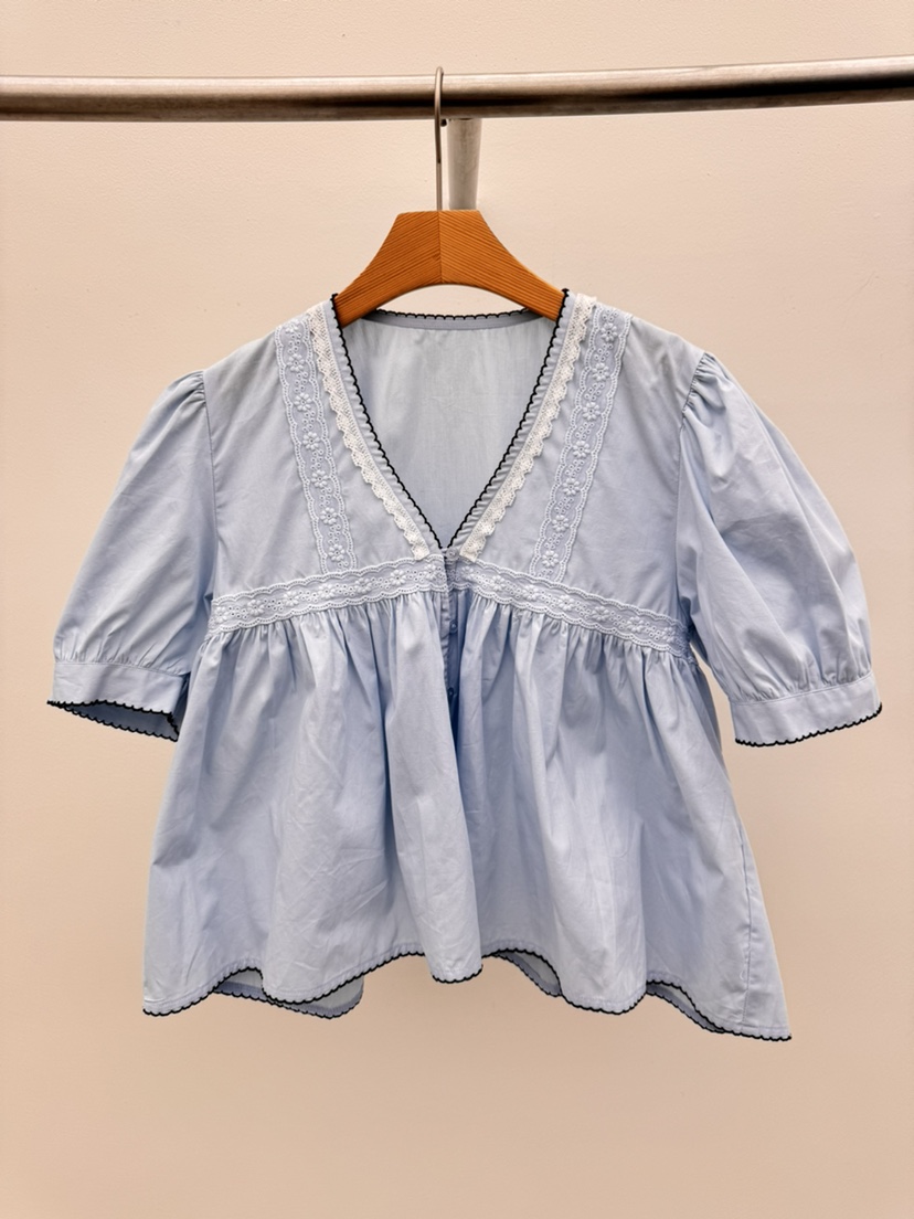 THORE韓國東大門代購女士新品熱賣職業休閑26春夏襯衫蕾絲衫THORE襯衫/蕾絲衫圖色1