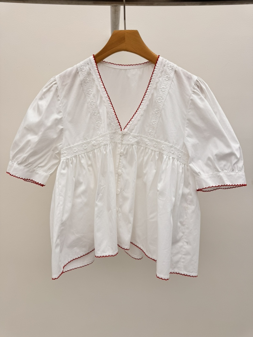 THORE韓國東大門代購女士新品熱賣職業休閑26春夏襯衫蕾絲衫THORE襯衫/蕾絲衫圖色2