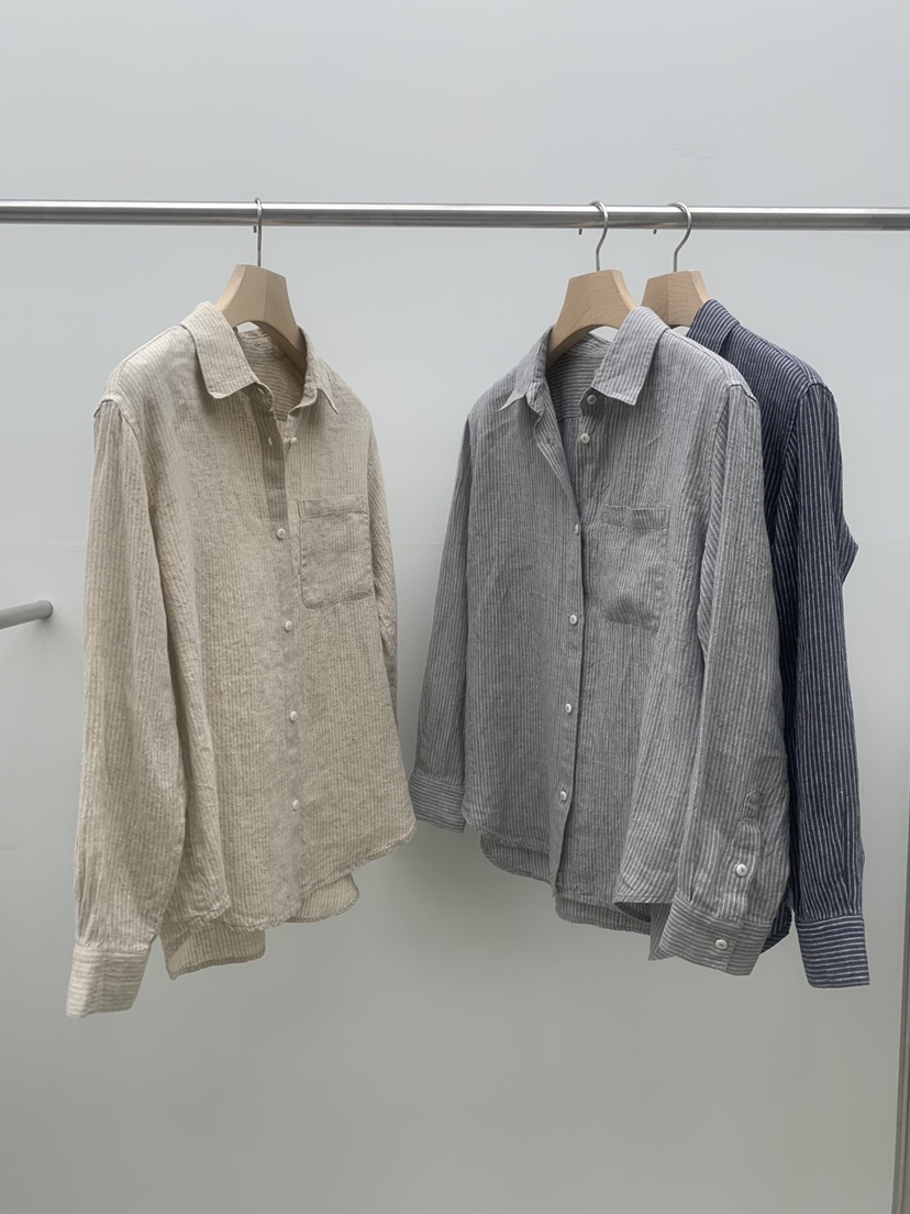 LEGACY BONE韓國東大門直郵女士新款時尚襯衫蕾絲衫條紋LEGACY BONE襯衫/蕾絲衫