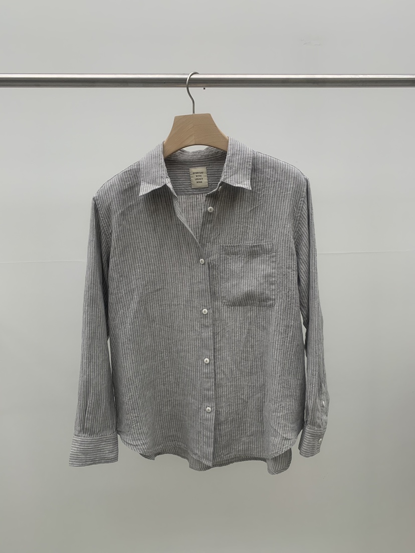 LEGACY BONE韓國東大門直郵女士新款時尚襯衫蕾絲衫條紋LEGACY BONE襯衫/蕾絲衫圖色2