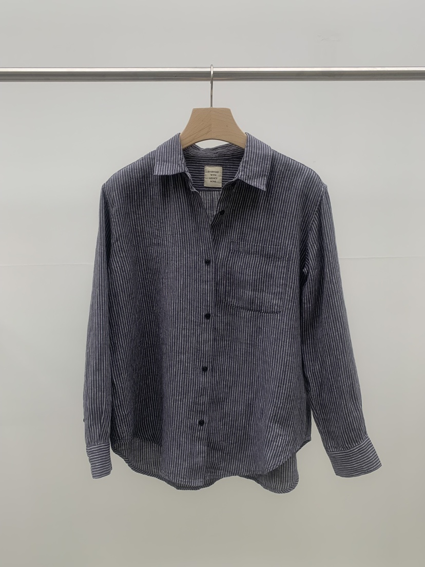 LEGACY BONE韓國東大門直郵女士新款時尚襯衫蕾絲衫條紋LEGACY BONE襯衫/蕾絲衫圖色3