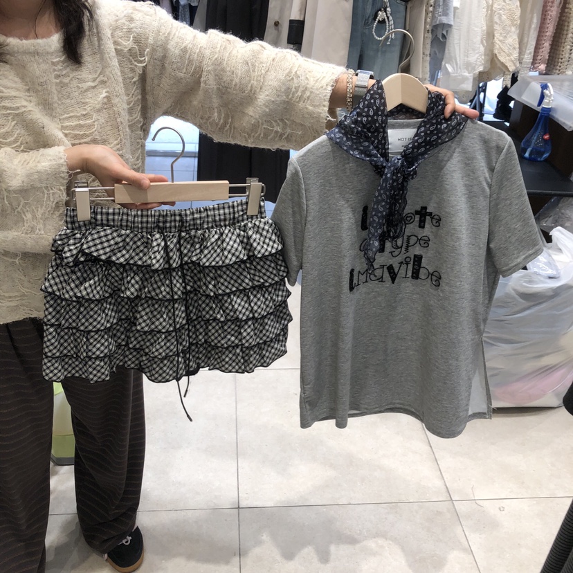 DREAM GIRIS/HOT PLACE韓國直郵女士新款26春夏套裝含圍巾套裝DREAM GIRIS/HOT PLACE套裝圖色2