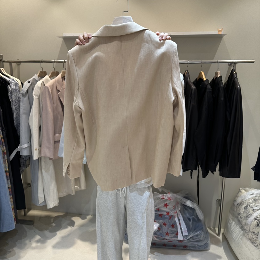 HER/PLAYLIST韓國東大門直郵女裝新品人氣26春夏夾克亞麻HER/PLAYLIST夾克