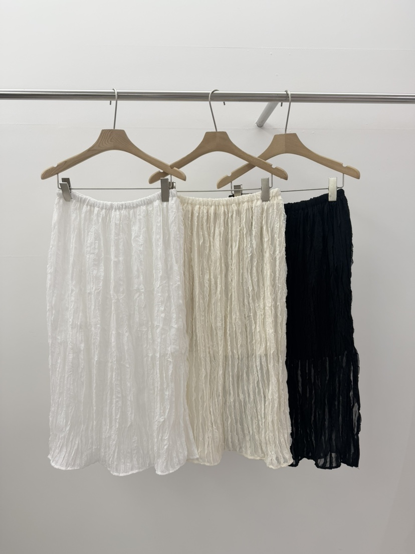 BROWNS-P韓國代購女裝新品時尚26春夏熱賣職業人氣長裙褶裥BROWNS-P長裙