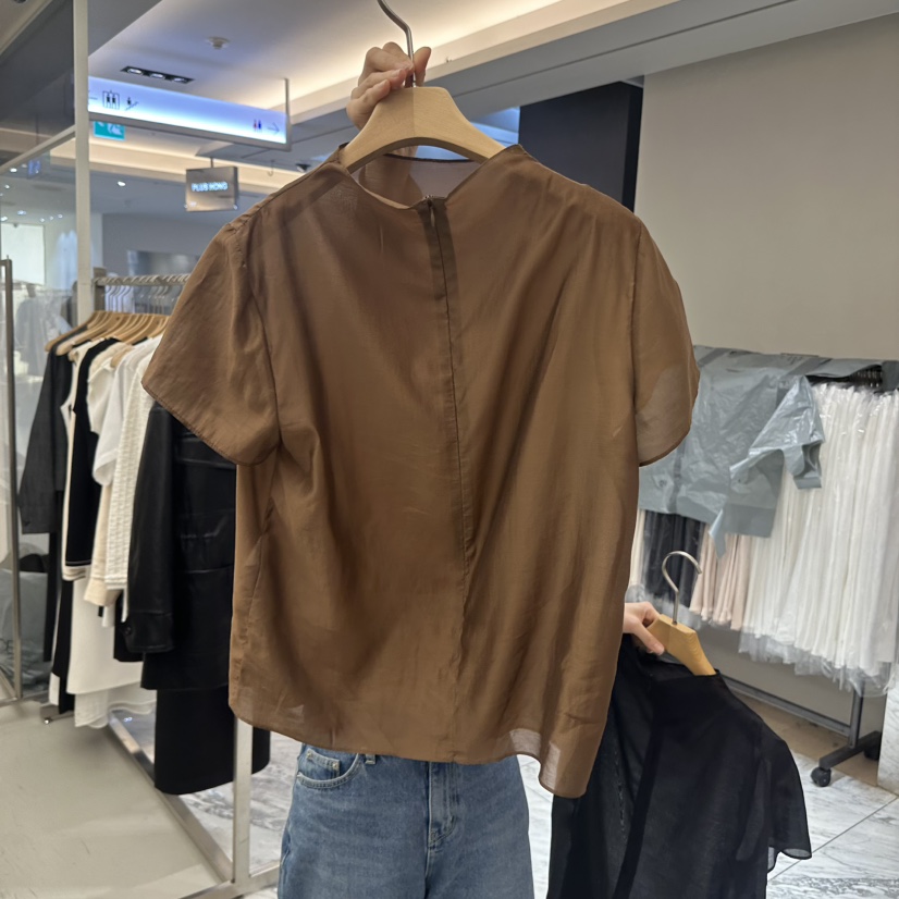 MER韓國代購女士新品職業人氣推薦熱賣26春夏時尚襯衫蕾絲衫MER/ANGELO BIANCO襯衫/蕾絲衫