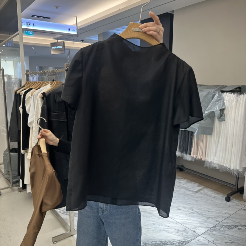 MER韓國代購女士新品職業人氣推薦熱賣26春夏時尚襯衫蕾絲衫MER/ANGELO BIANCO襯衫/蕾絲衫圖色3