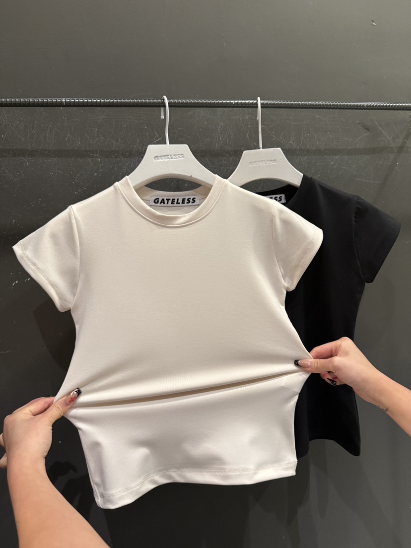 GATELESS韓國代購女裝新款時尚人氣休閑熱賣職業推薦26春夏T恤GATELESST恤