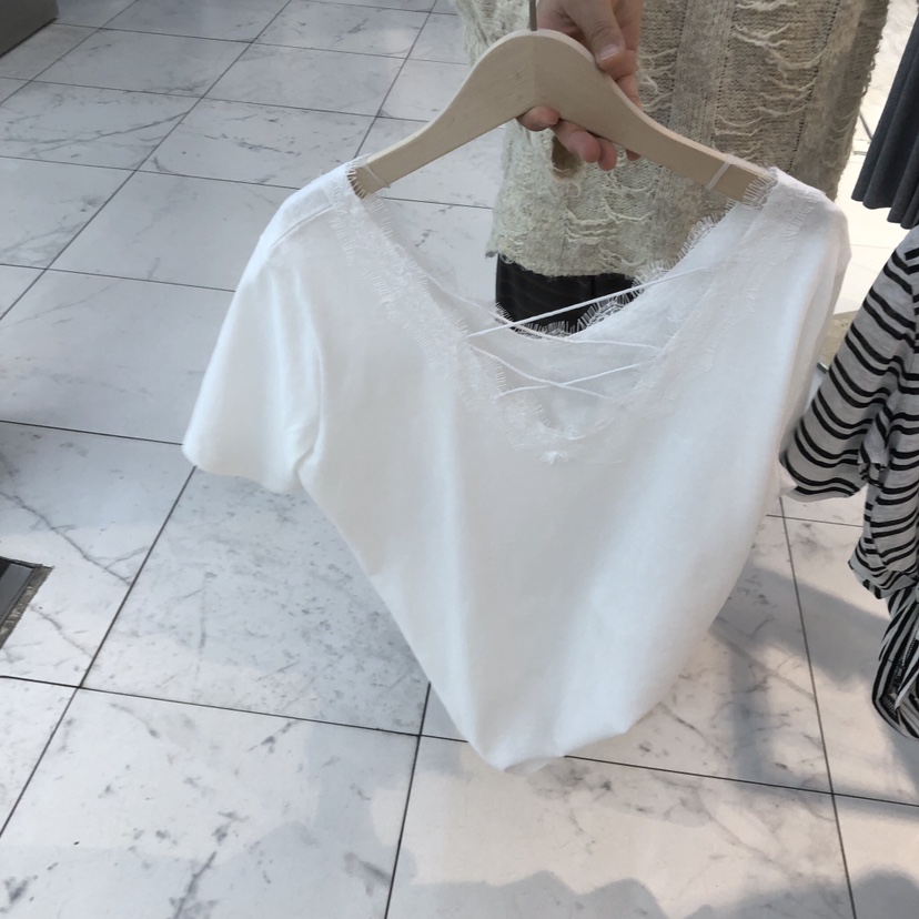 DREAM GIRIS/HOT PLACE韓國東大門代購女裝新款熱賣T恤蕾絲DREAM GIRIS/HOT PLACET恤