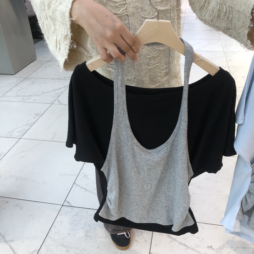 DREAM GIRIS/HOT PLACE韓國東大門代購女裝新款熱賣T恤假兩件DREAM GIRIS/HOT PLACET恤圖色4