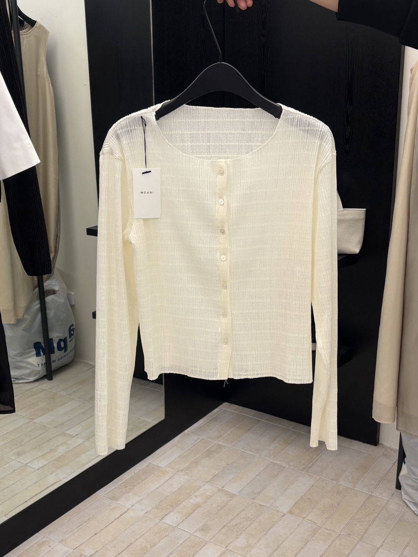 MOANI韓國東大門直郵女裝新品推薦人氣職業針織衫褶裥開衫MOANI針織衫圖色1