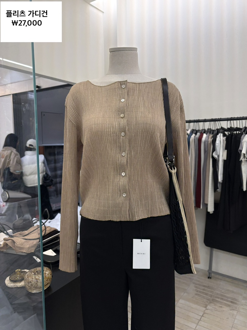 MOANI韓國東大門直郵女裝新品推薦人氣職業針織衫褶裥開衫MOANI針織衫圖色2