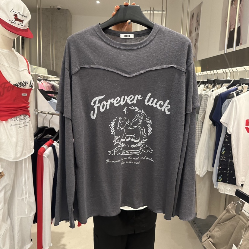 ARTE STUDIO/ATTENTION EDITORIAL韓國東大門直郵女裝新品26春夏長袖T恤ARTE Studio長袖T恤圖色2